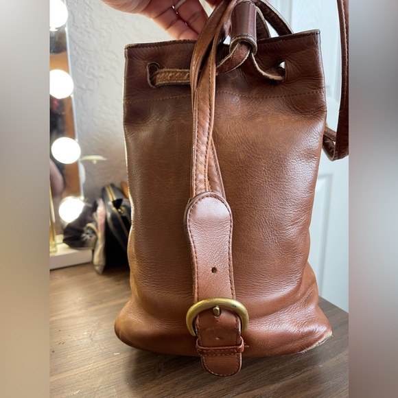 Coach 4162 Vintage Y2K Brown Leather Cornelia Drawstring Belt Backpack Purse Bag - Picture 3 of 8